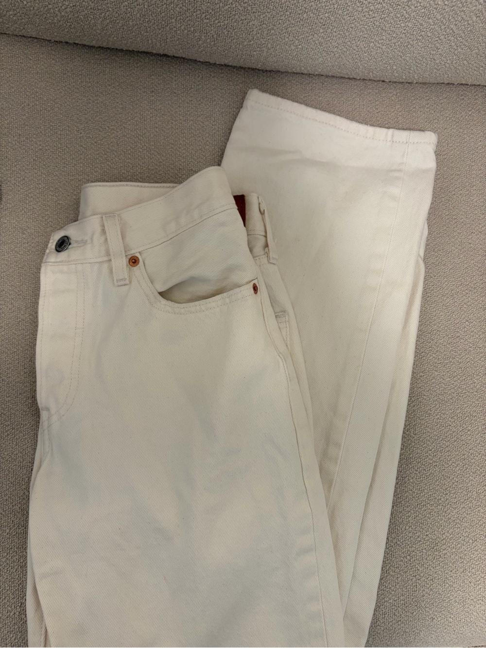 Levi's Cream 501s Jeans